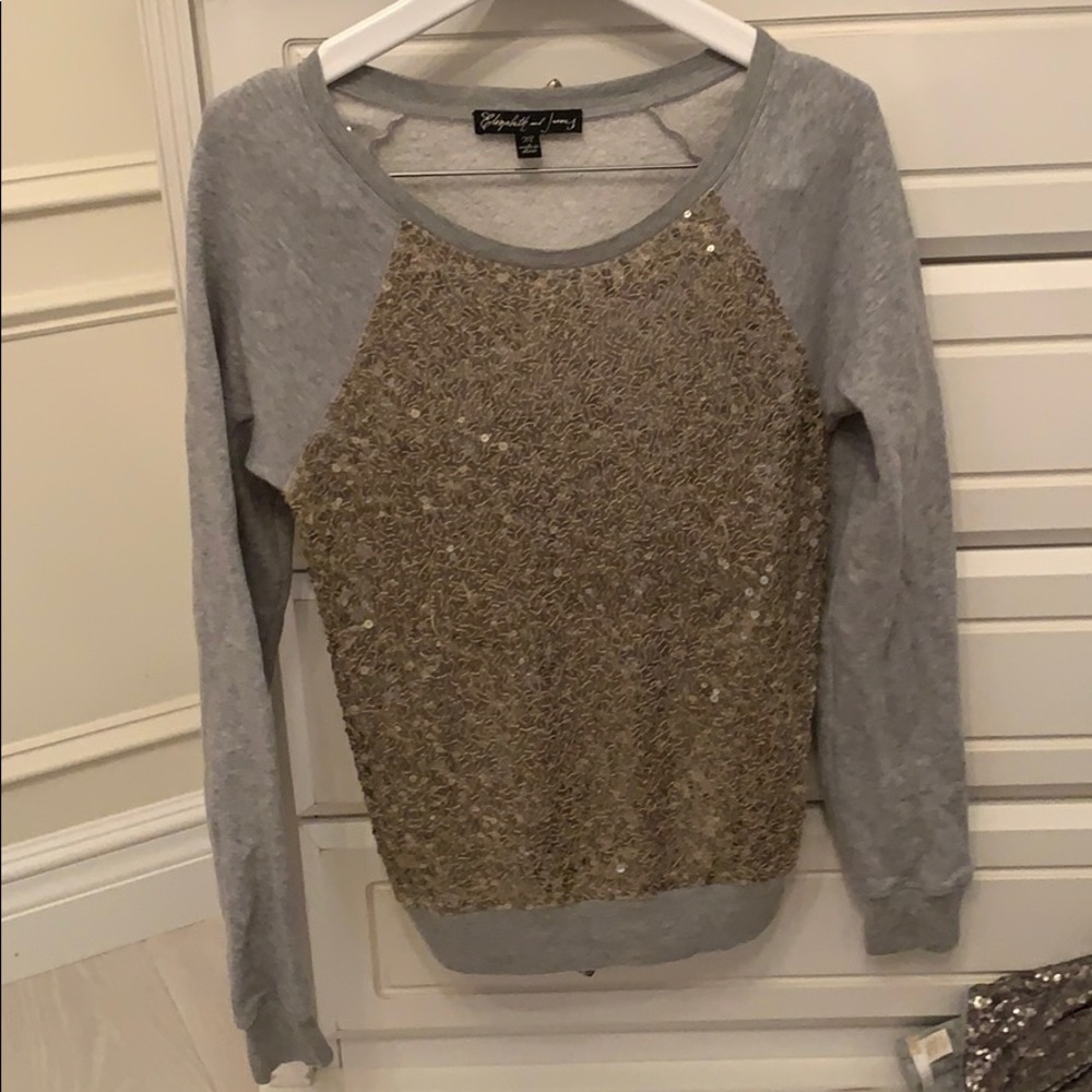 Elizabeth and james sequin sweatshirt